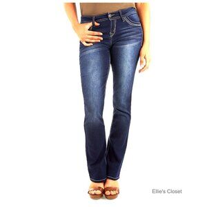 Bootcut Mid-Rise Insta Stretch Jeans, Cotton Blend Denim